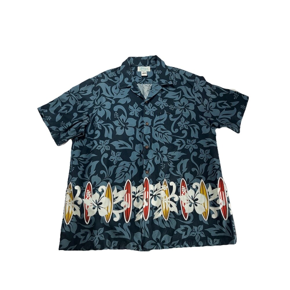 Kole Kole Vintage Made In Hawaii XL Button Up Tropical Surfboard Cotton